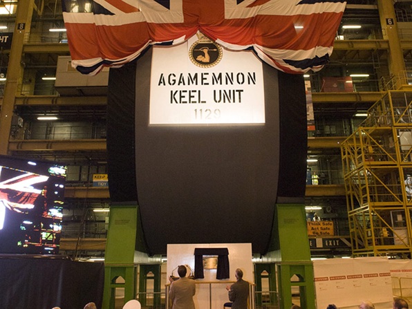 H.M. Submarine Agamemnon Keel Laying